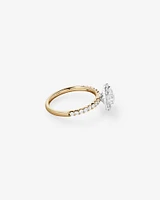 1.79 Carat TW Round Brilliant Laboratory-Grown Diamond Halo Engagemet Ring in 14kt White Gold