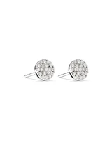 Boucles d'oreilles puces grappe rondes de 0,33 carat TW en diamant en or blanc 10kt