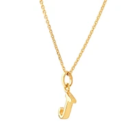 O Initial Pendant in 10kt Yellow Gold