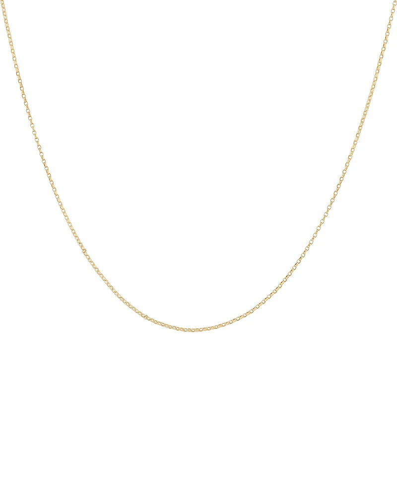 45cm (18") 1mm Width Diamond Cut Belcher Chain in 18kt Yellow Gold