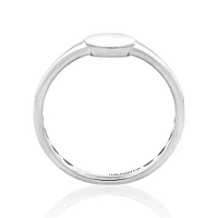 Round Signet Ring Sterling Silver