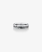 Bague en tungstène gris saphir pour homme, 6 mm