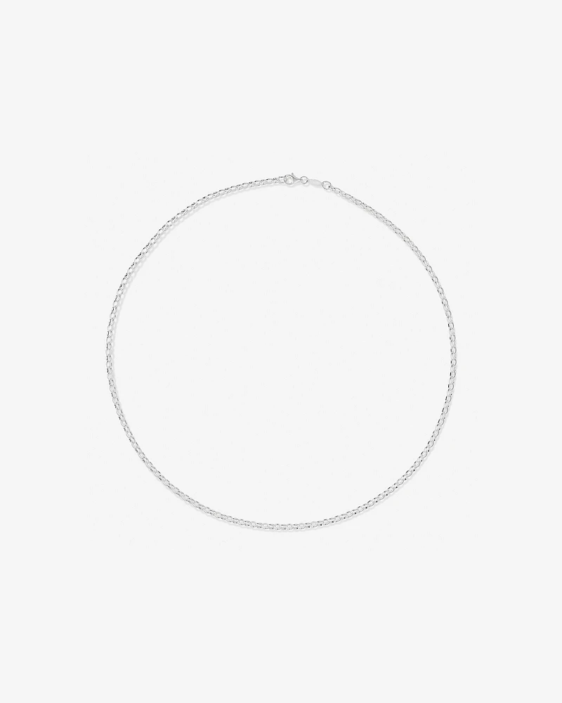 50cm (20") 3mm-3.5mm Width Belcher Chain in Sterling Silver