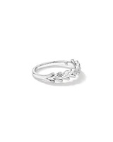 Cubic Zirconia Chevron Ring in Sterling Silver