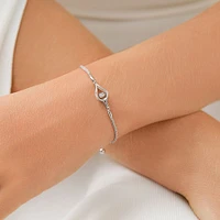 Everlight Adjustable Bracelet with a Diamond in Sterling Silver