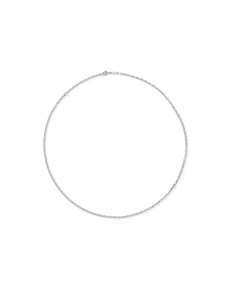 50cm (20") 2.5mm Width Oval Belcher Chain Necklace in Sterling Silver