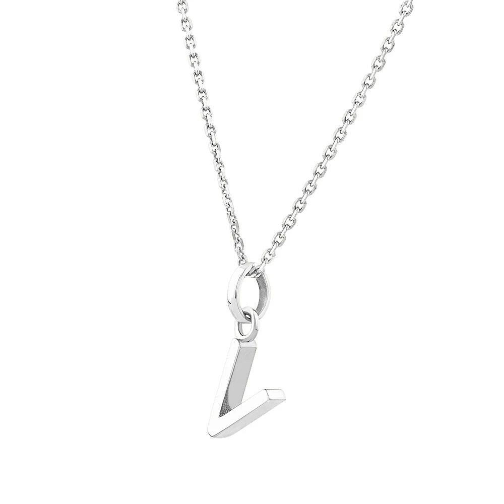 "U" Initial Pendant in Sterling Silver