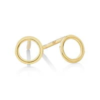 5mm Circle Stud Earrings in 10kt Yellow Gold