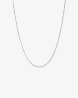 50cm (20") 1.82mm Width Round Box Chain Necklace in Sterling Silver