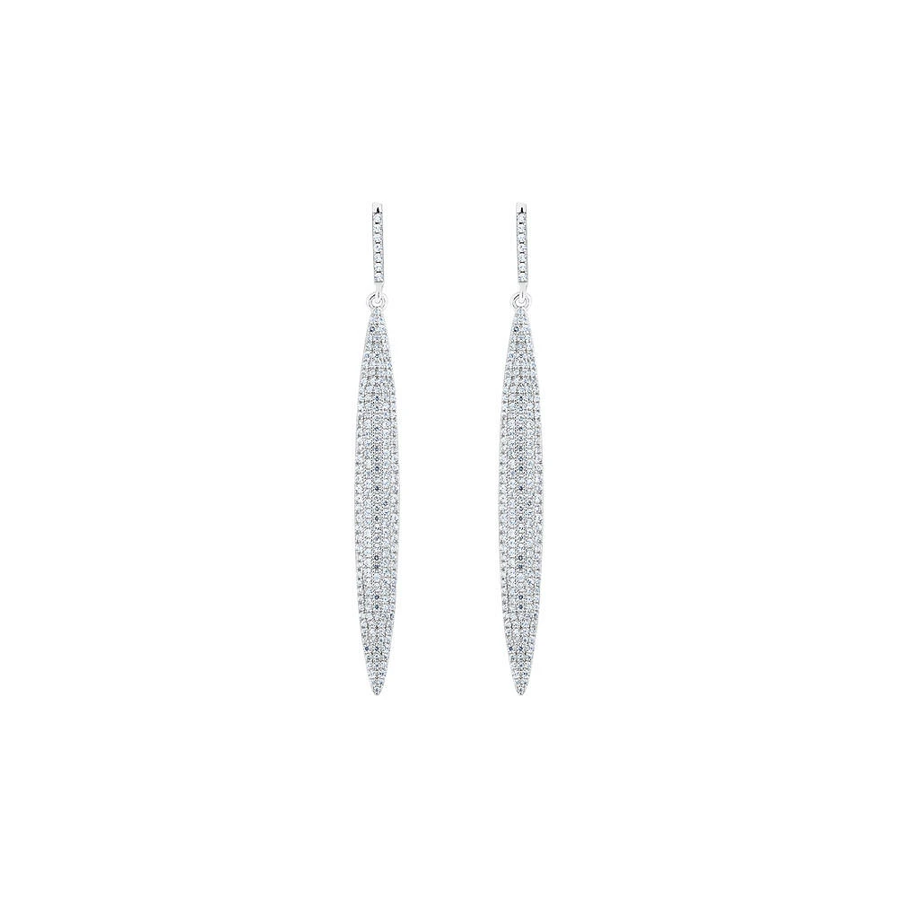 Earrings with Cubic Zirconia in Sterling Silver