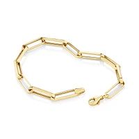 19cm (7.5) 4.3mm Hollow Paperclip Bracelet In 10kt Yellow Gold