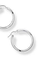 25mm Hoop Earrings in Sterling Silver