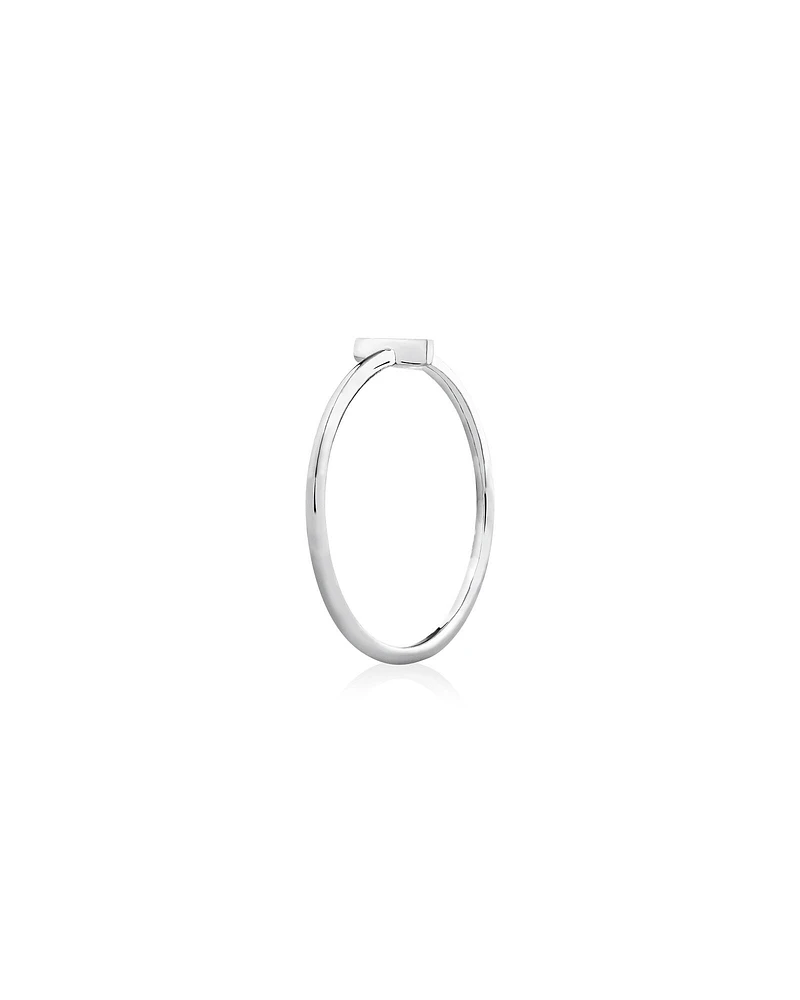 C Initial Ring in Sterling Silver