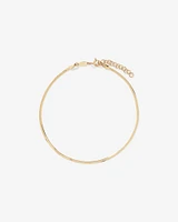 26cm (10.2") 2.15mm Width Herringbone Chain Anklet in 10kt Yellow Gold