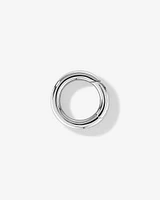 Polished Circle Pendant Connector in Sterling Silver