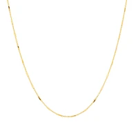 Tube Station Cable Chain in 10kt Yellow Gold