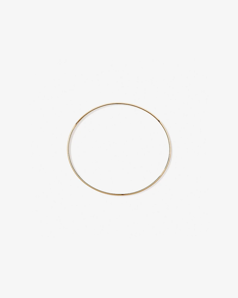 65mm (2.5") 2.5mm Width Solid Oval Bangle in 10kt Yellow Gold