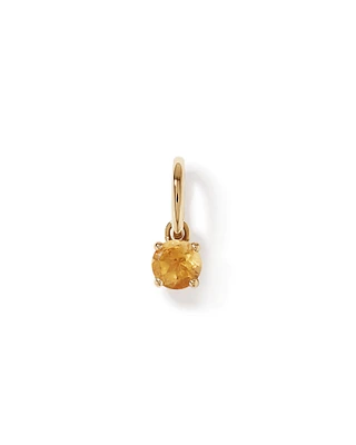 Pendentif pierre de naissance citrine en or jaune 10 carats
