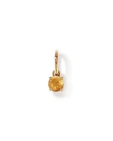 Pendentif pierre de naissance citrine en or jaune 10 carats