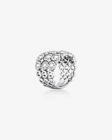 3 Row Bubble Ring with 3.00 Carat TW Diamonds in 14kt White Gold