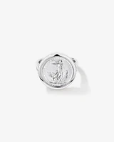 1/10oz Brittannia Medallion Ring in Sterling Silver