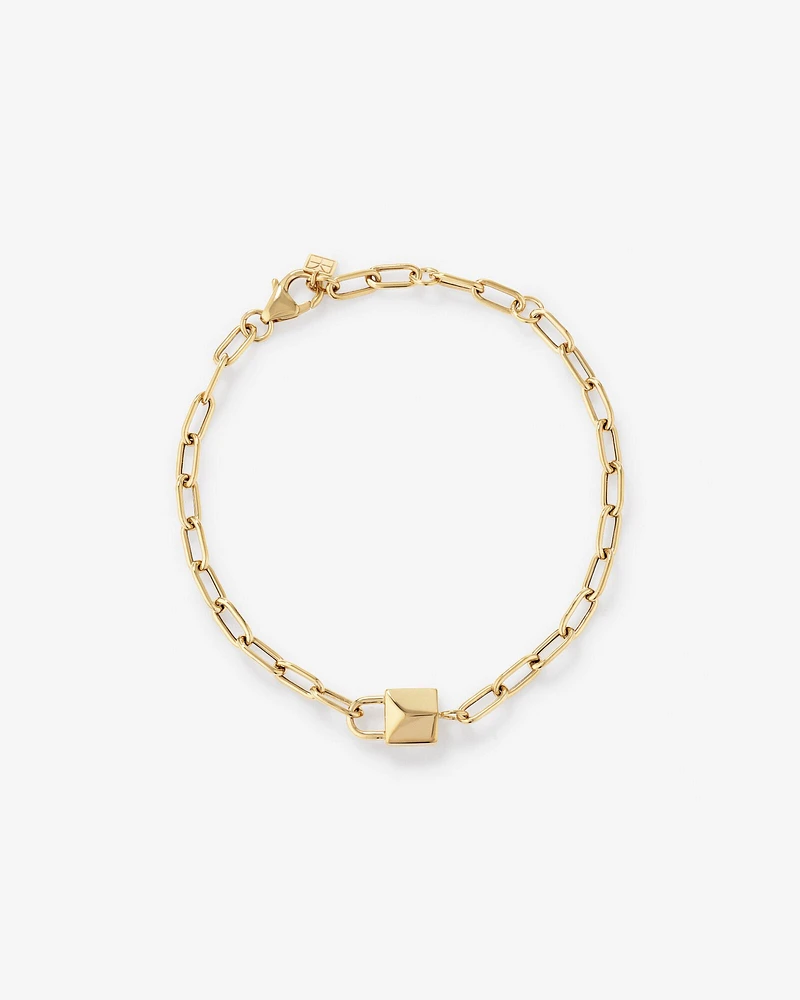 Signature Lock Bracelet in 10kt Yellow Gold