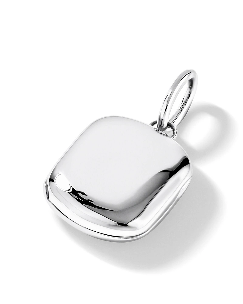 Square Locket Pendant in Sterling Silver