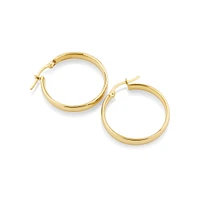 20mm Round Hoop Earrings in 10kt Yellow Gold