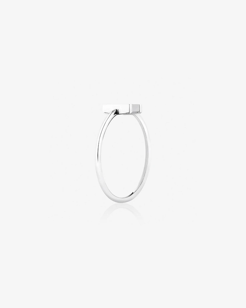 C Initial Ring in Sterling Silver