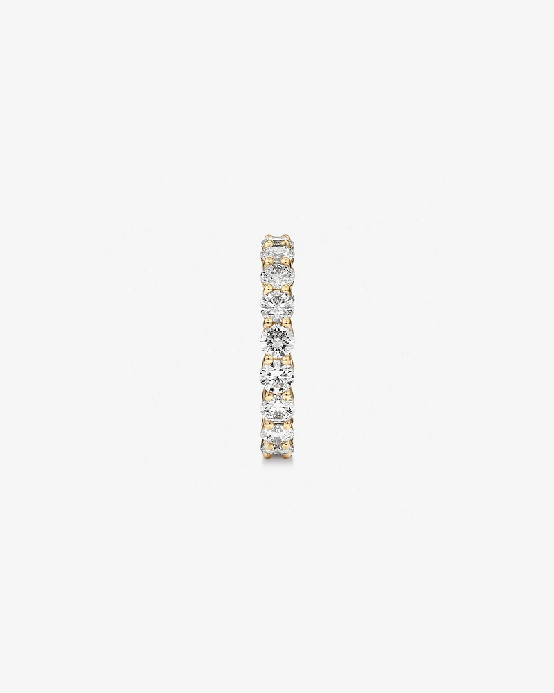 3.00 Carat TW Round Brilliant Laboratory-Grown Diamond Eternity Ring in 14kt Yellow Gold