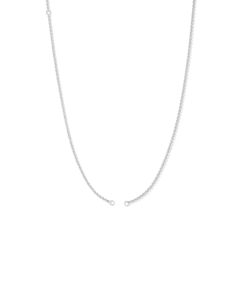 50cm (20") Fine Belcher Open Pendant Chain in Sterling Silver