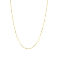 60cm (24") Hollow Curb Chain in 10kt Yellow Gold