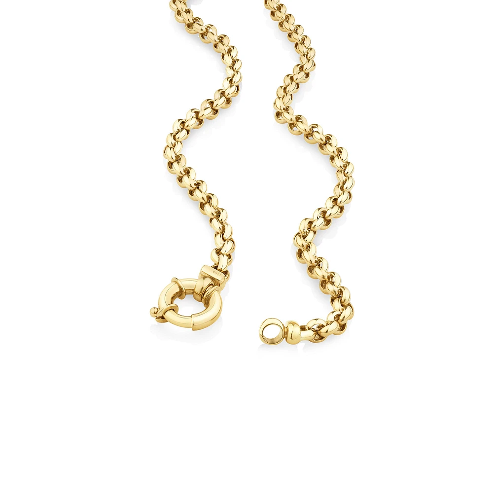 45cm (18") 5mm-5.5mm Width Hollow Belcher Chain in 10kt Yellow Gold