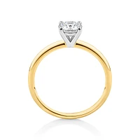 0.70 Carat Laboratory-Grown Diamond Ring in 14kt Yellow & White Gold