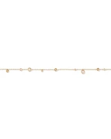 Station Bracelet with Opal & Diamonds in 10kt Yellow Gold