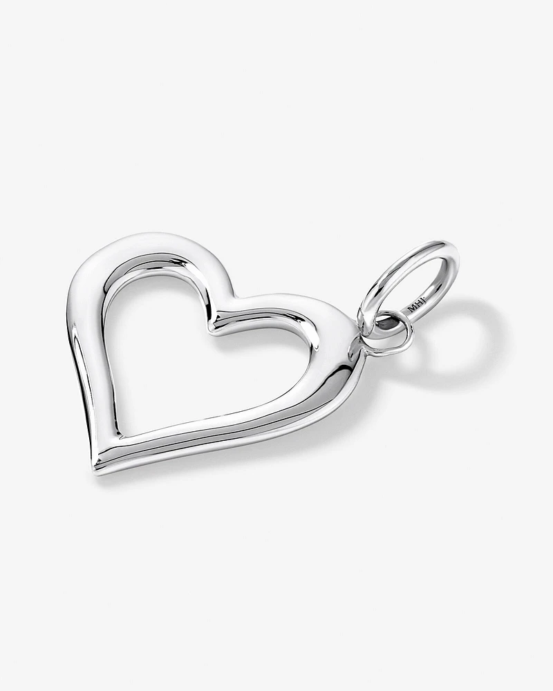 Open Love Heart Pendant in Sterling Silver