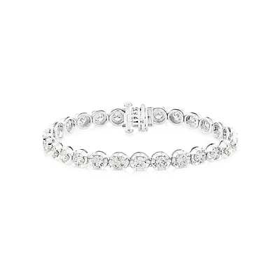 8.00 Carat TW Diamond Tennis Bracelet in 14kt White Gold