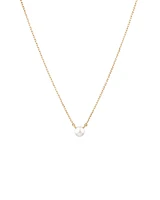 Necklace with Cultured Freshwater Pearl in 10kt Yellow Gold