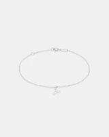 19cm (7.5") N Initial Bracelet in Sterling Silver