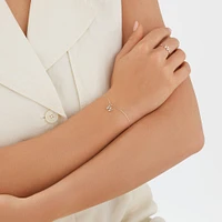 19cm (7.5") N Initial Bracelet in Sterling Silver