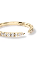 0.25 Carat TW Diamond Open Wedding Band in 14kt Yellow Gold