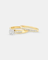 Bridal Set with 1/2 Carat TW of Diamonds in 10kt Yellow & White Gold