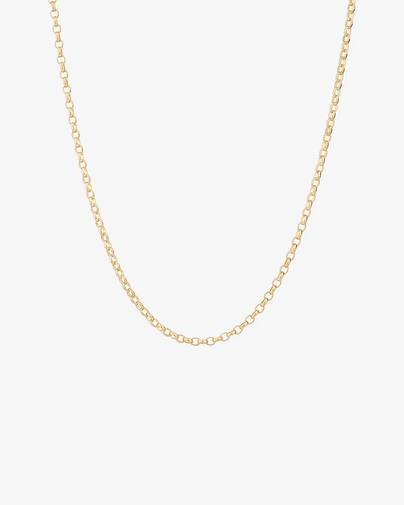 55cm (22") Oval Belcher Chain 10kt Yellow Gold