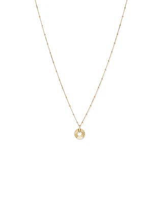 Collier pendentif cercle ouvert Sunray en or jaune 10 kt