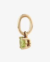 Round Green Peridot Birthstone Pendant in 10kt Yellow Gold