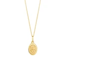 St Christopher Pendant in 10kt Yellow & White Gold