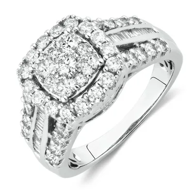 Engagement Ring with 1 1/2 Carat TW of Diamonds in 10kt Gold
