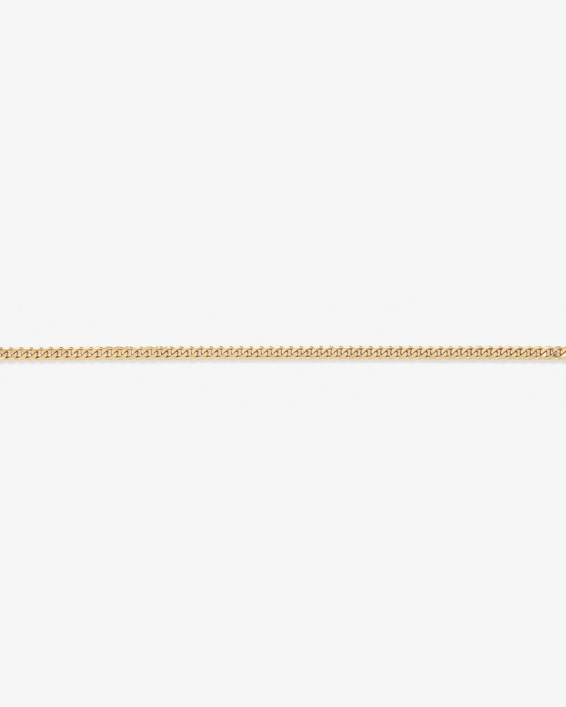 55cm (22") 6.3mm Width Solid Concave Bevelled Curb Chain in 10kt Yellow Gold