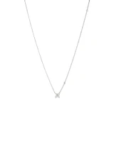 0.65 Carat TW Floret Laboratory-Grown Diamond Necklace in 10kt White Gold