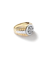 Bague pour Homme avec 1/4 Carat TW de Diamants en Or Jaune & Blanc 10kt